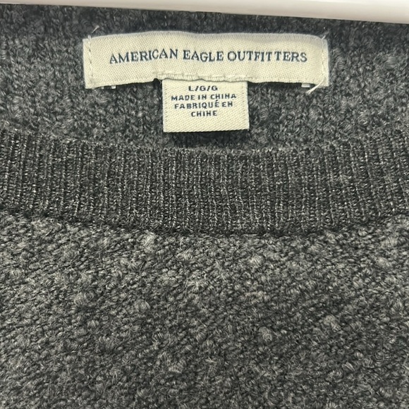 American Eagle sweater size large dark gray cotton blend long sleeve - Picture 5 of 6